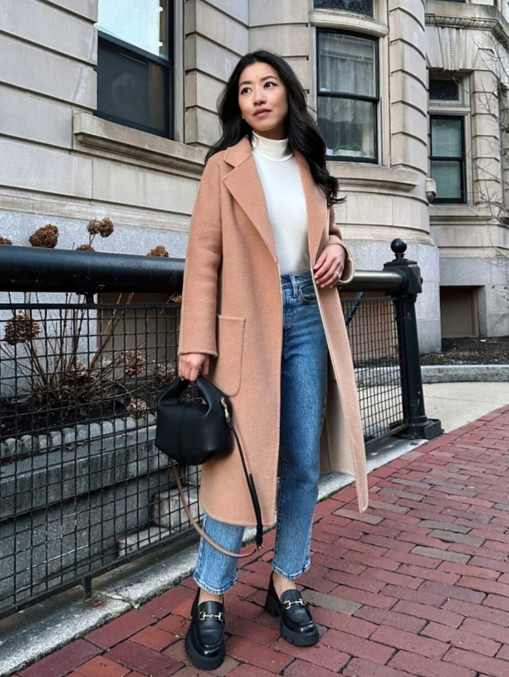 Edited Pieces Reversible Wool Coat - Cream/Camel, XXS